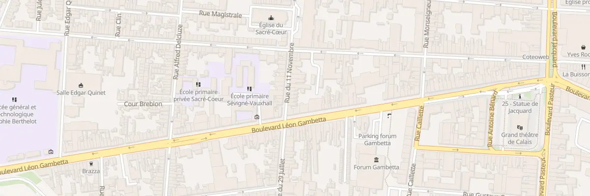 Plan du 8 Rue du Onze Novembre à Calais