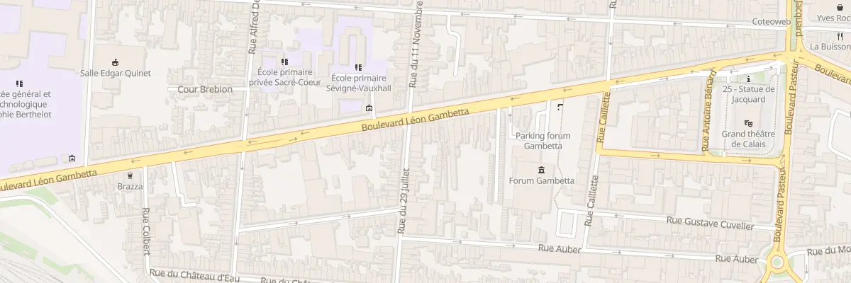 Plan du 69 Bd Gambetta à Calais