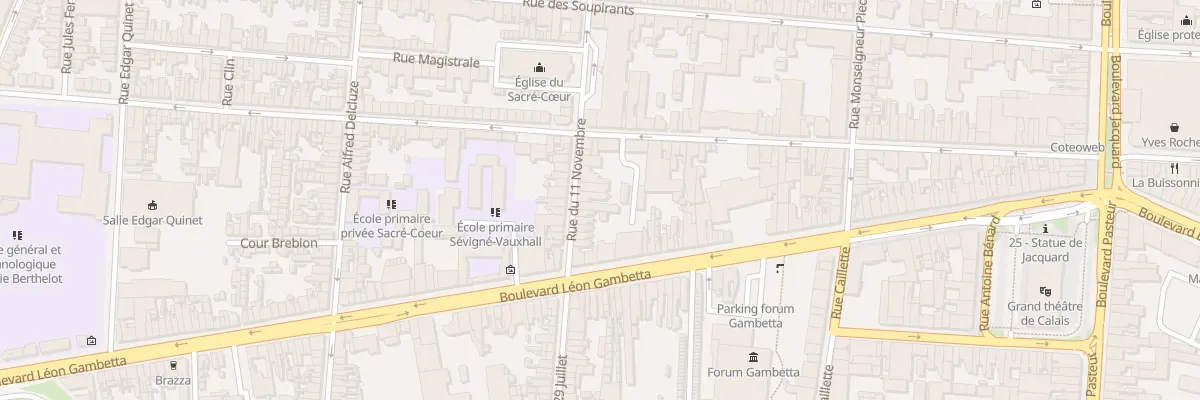 Plan du 16 Rue du Onze Novembre à Calais