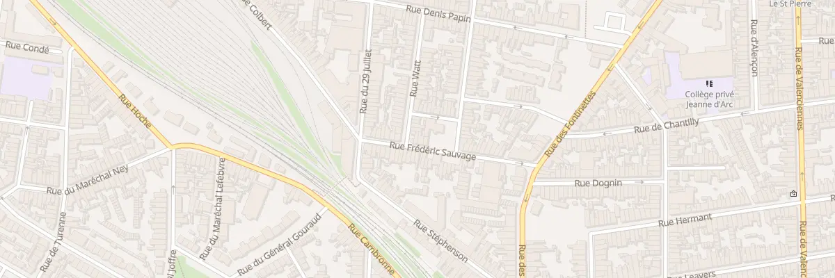 Plan du 28 Rue Frédéric Sauvage à Calais