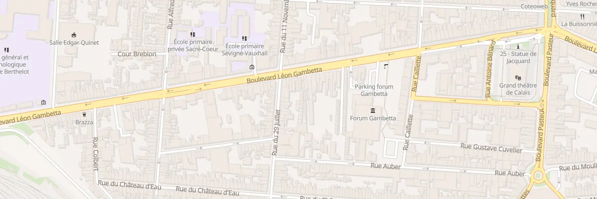 Plan du 63 Bd Gambetta à Calais