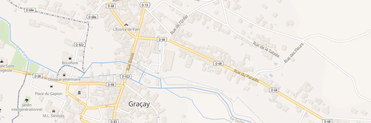 Plan du 6 Rue du Paradis à Graçay