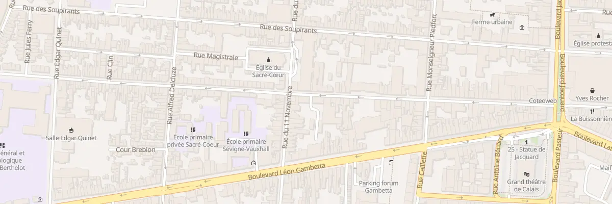 Plan du 71 Rue du Vauxhall à Calais