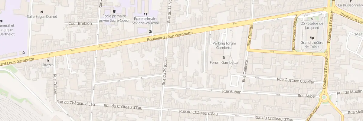 Plan du 59 Bd Gambetta à Calais