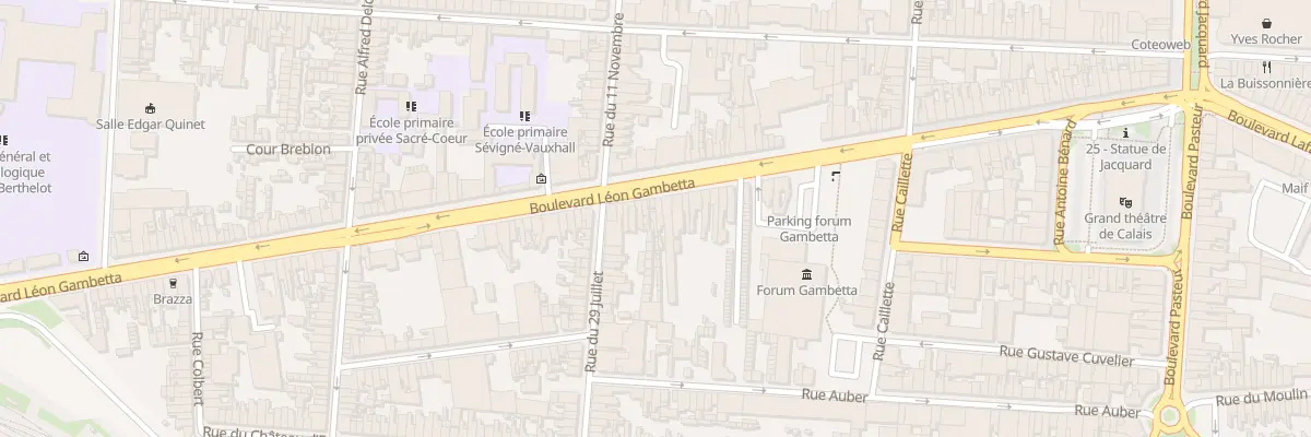 Plan du 57 Bd Gambetta à Calais