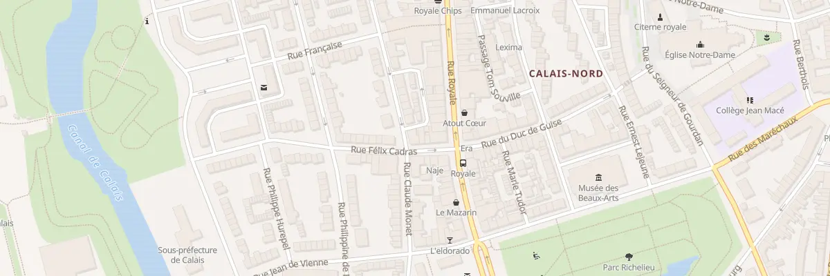 Plan du 2 Rue Leveux à Calais