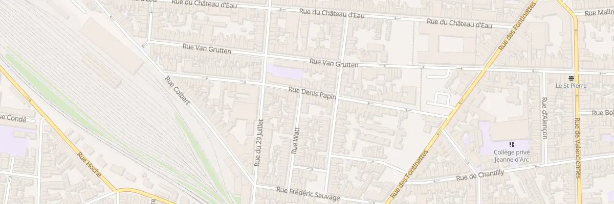 Plan du 1 Rue Watt à Calais