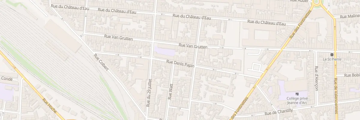 Plan du 50 Rue Denis Papin à Calais