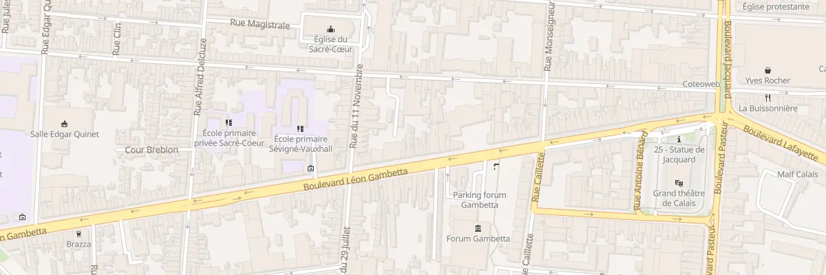 Plan du 102 Bd Gambetta à Calais