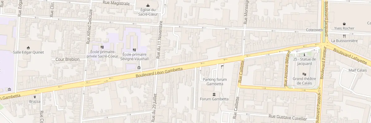Plan du 104 Bd Gambetta à Calais