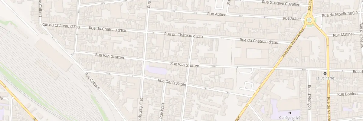 Plan du 50 Rue Van Grutten à Calais