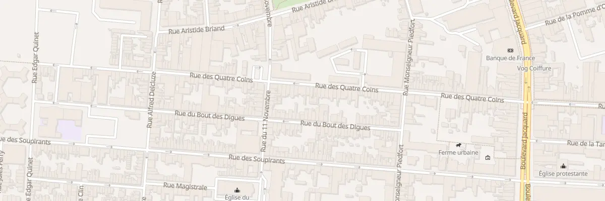Plan du 91 Rue des Quatre Coins à Calais