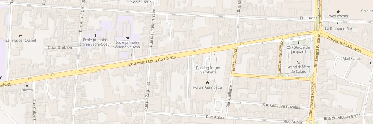 Plan du 39 Bd Gambetta à Calais