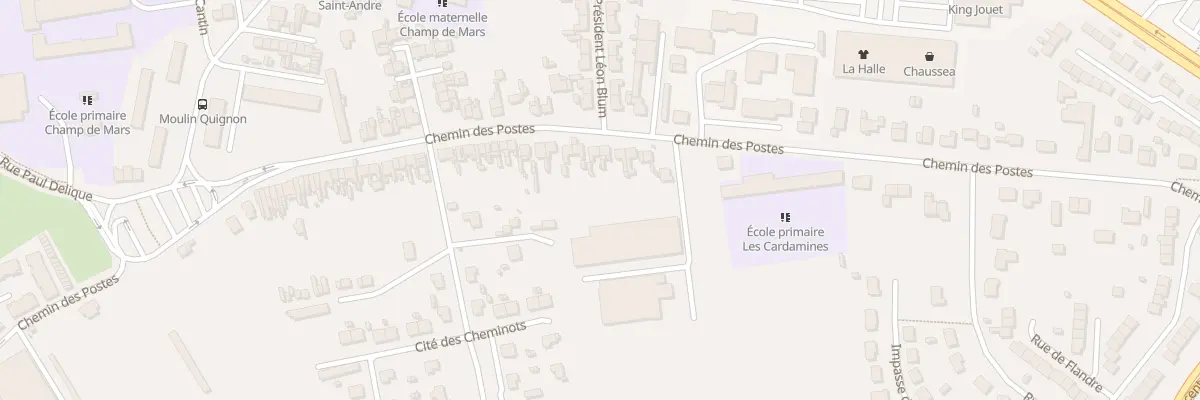 Plan du 170 Che des Postes à Abbeville