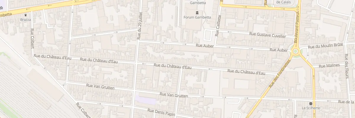 Plan du 90 Rue du Chateau d’Eau à Calais