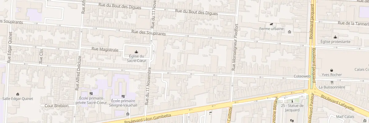 Plan du 70 Rue du Vauxhall à Calais