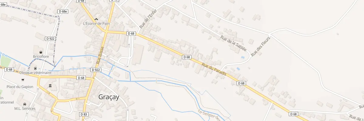 Plan du 16 Rue du Paradis à Graçay