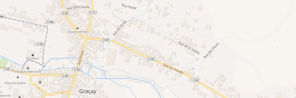 Plan du 25 Rue du Paradis à Graçay