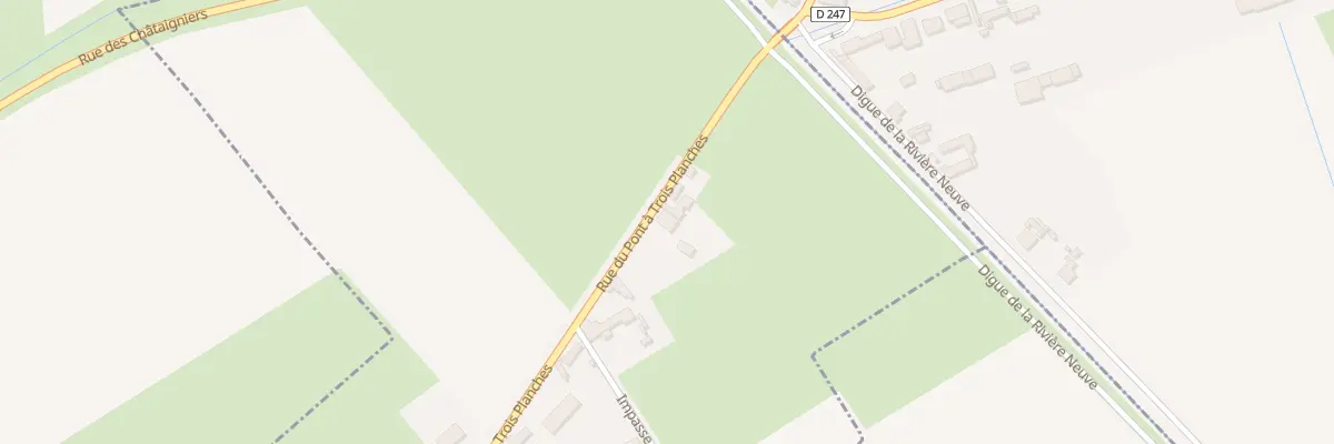 Plan du 900 Rue du Pont A Trois Planches à Fréthun
