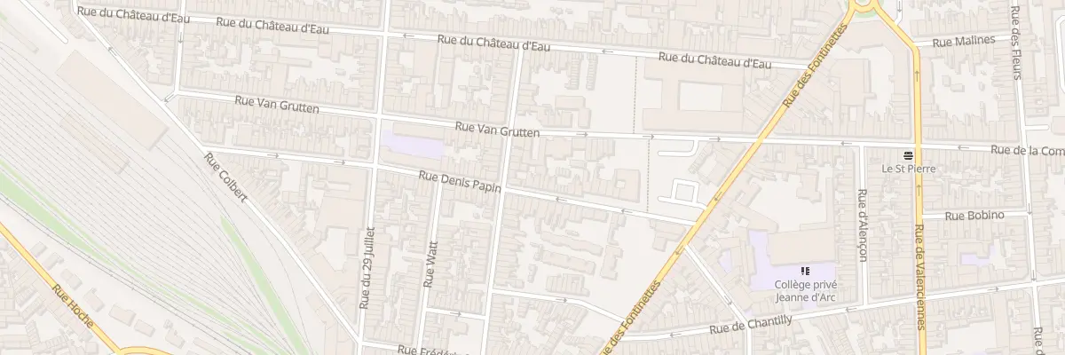 Plan du 30 Rue Denis Papin à Calais