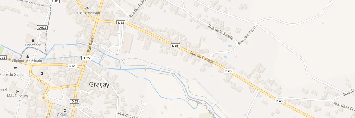 Plan du 20 Rue du Paradis à Graçay