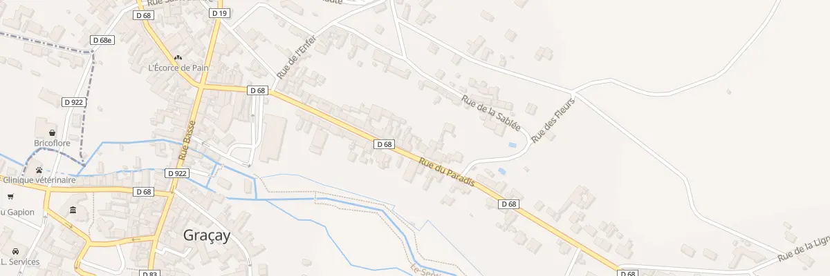 Plan du 33 Rue du Paradis à Graçay