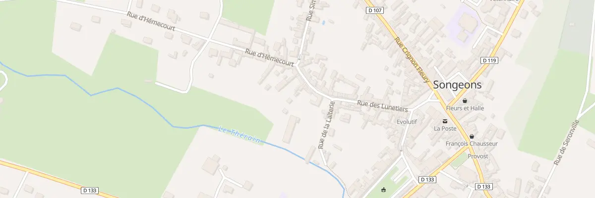 Plan du 21 Rue des Lunetiers à Songeons