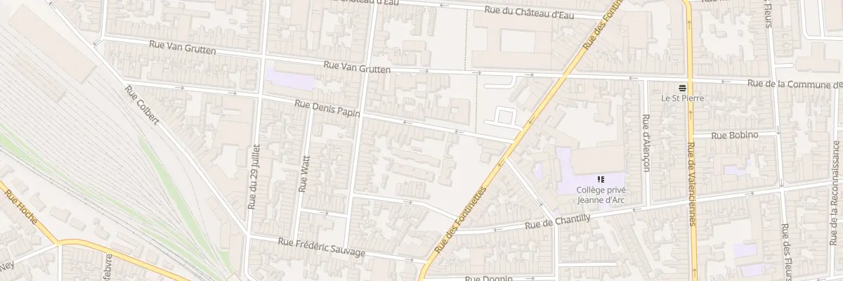 Plan du 25 Rue Denis Papin à Calais
