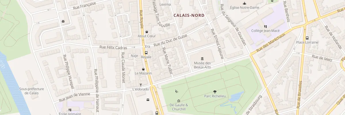 Plan du 10 Rue Marie Tudor à Calais