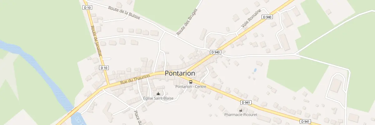 Plan du 1 Rte de Guéret à Pontarion