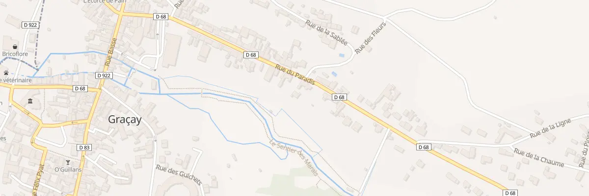 Plan du 28 Rue du Paradis à Graçay
