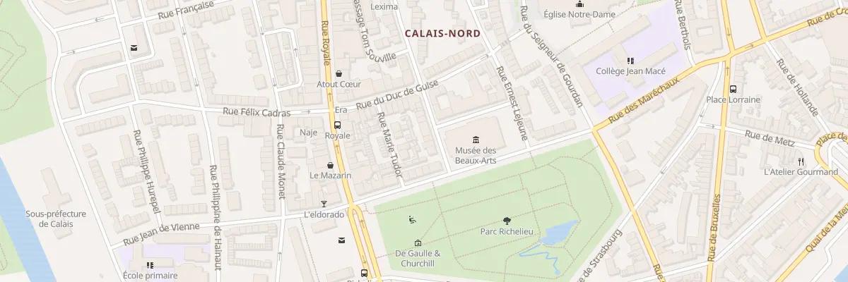 Plan du 5 Rue Adolphe Devot à Calais