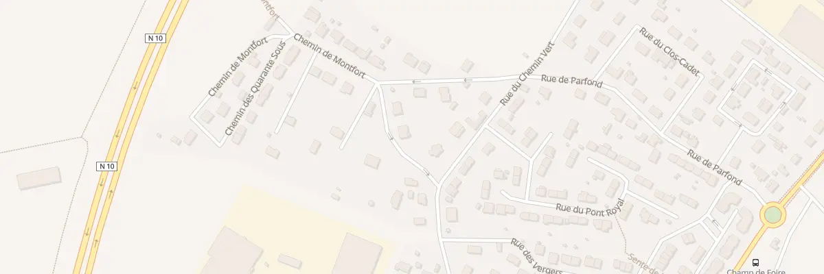 Plan du 2 Che de Montfort au Perray-en-Yvelines