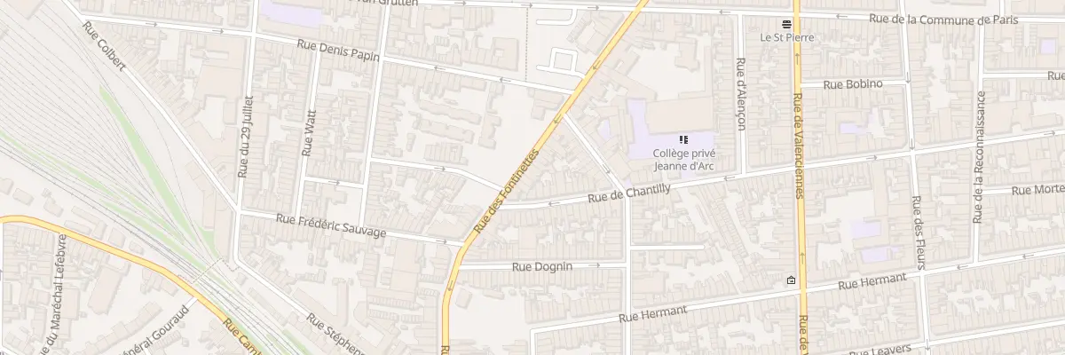 Plan du 95 Rue des Fontinettes à Calais
