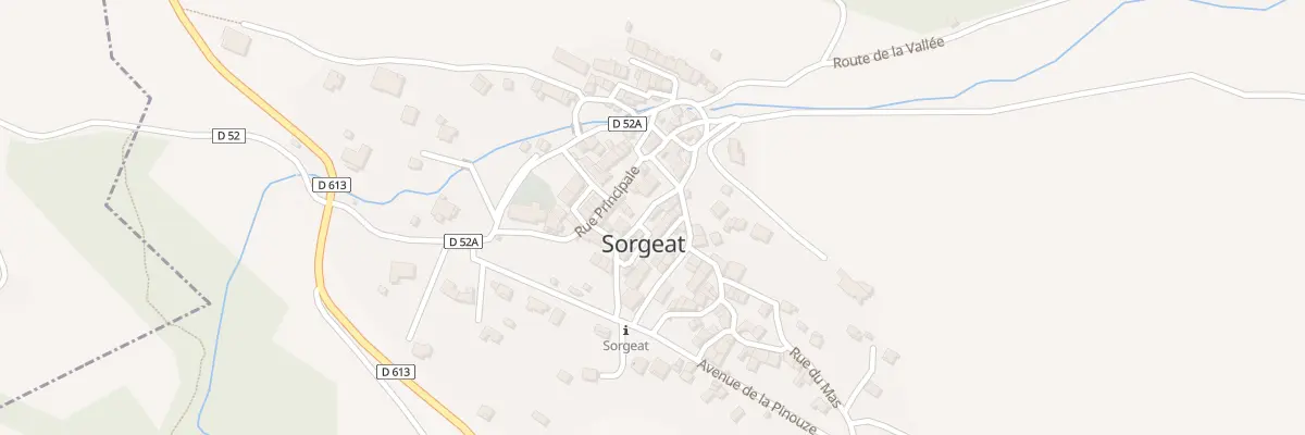 Plan du 63 Rue de la Salle des Fêtes à Sorgeat