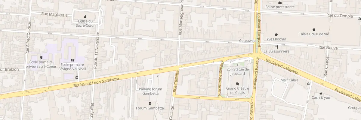 Plan du 58 Bd Gambetta à Calais