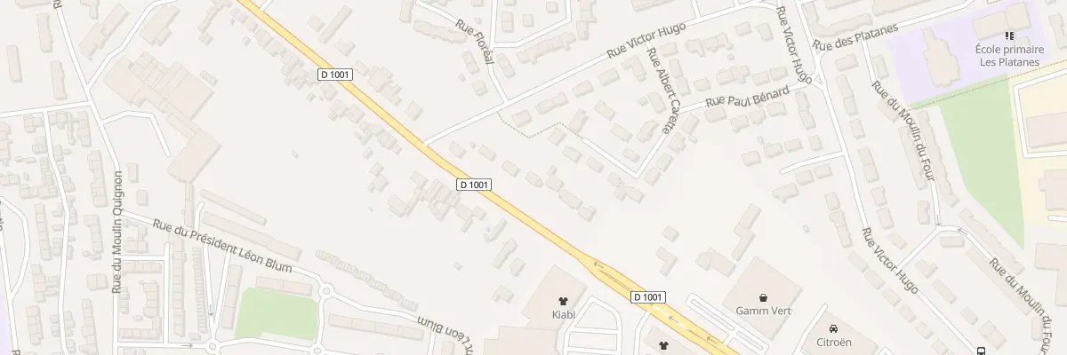 Plan du 87 Rte d’Amiens à Abbeville