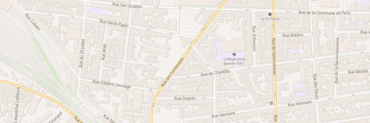 Plan du 87 Rue des Fontinettes à Calais