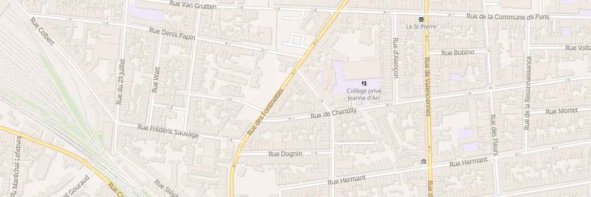 Plan du 91 Rue des Fontinettes à Calais