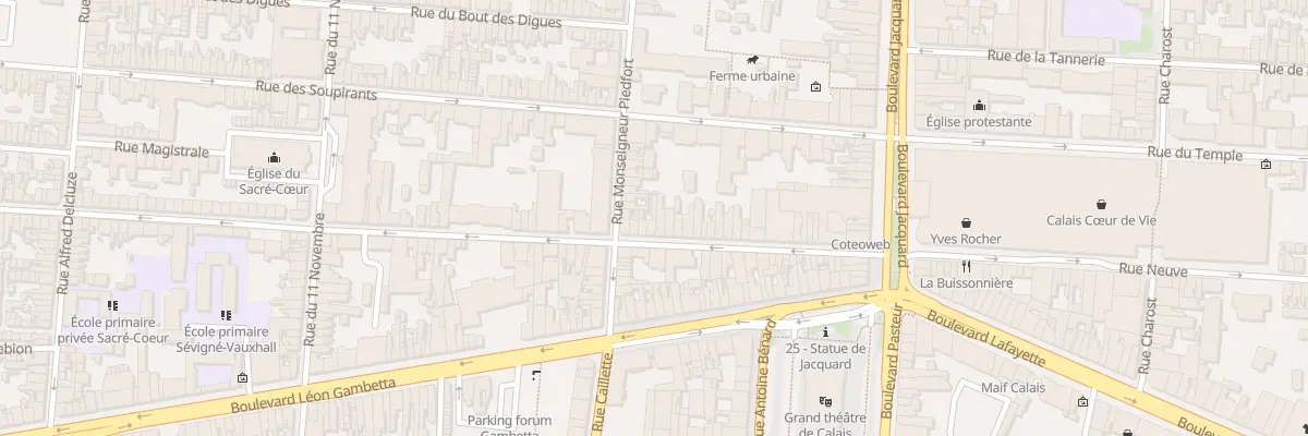 Plan du 38 Rue du Vauxhall à Calais