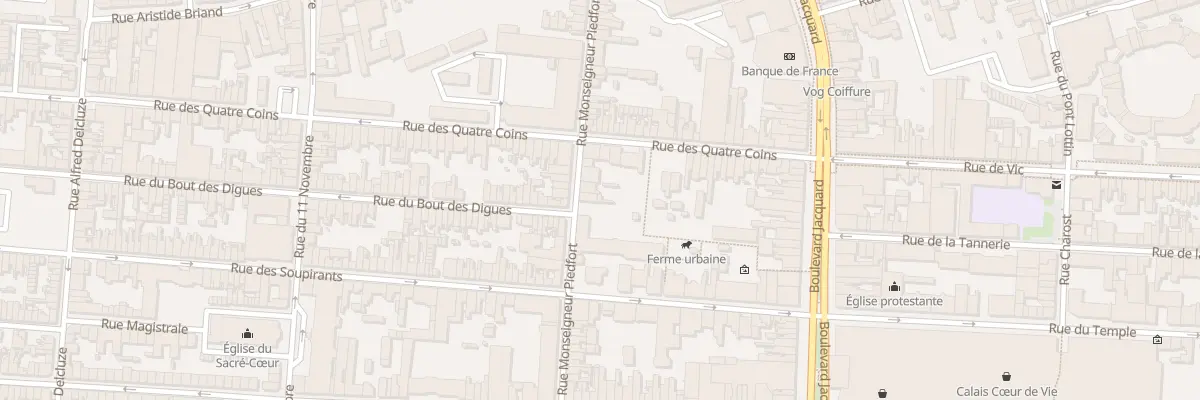 Plan du 36 Rue Monseigneur Piedfort à Calais