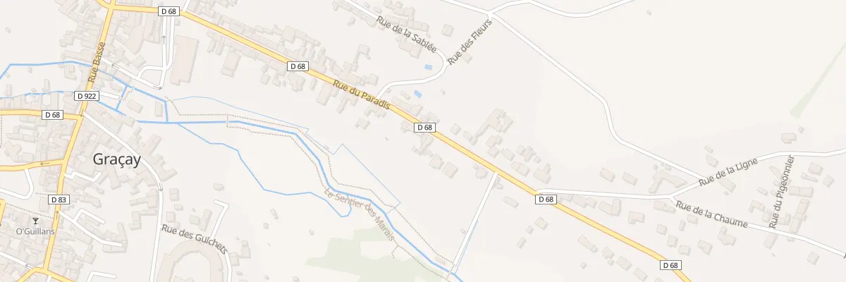 Plan du 36 Rue du Paradis à Graçay