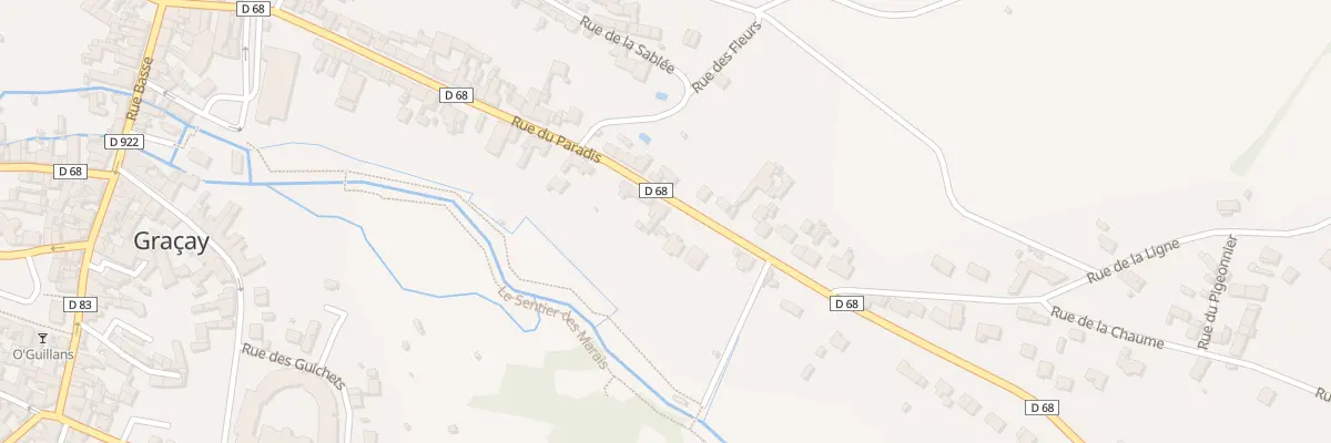 Plan du 38 Rue du Paradis à Graçay