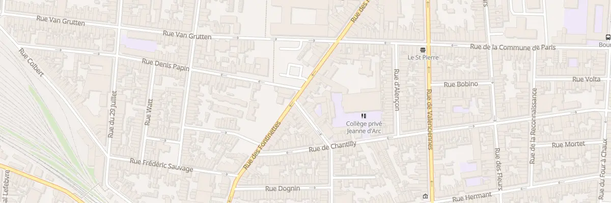 Plan du 75 Rue des Fontinettes à Calais