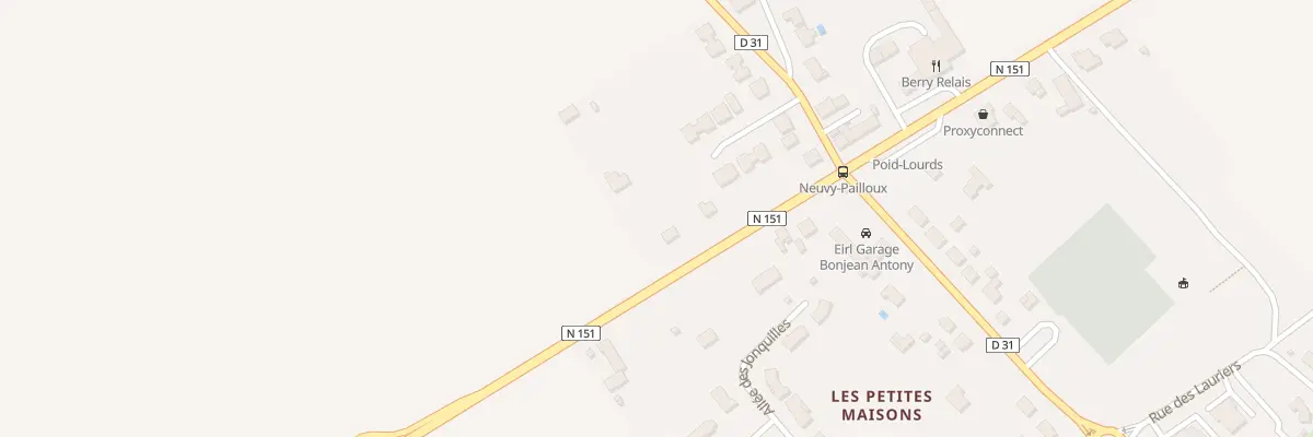 Plan du 1 Rte Nationale 151 à Neuvy-Pailloux