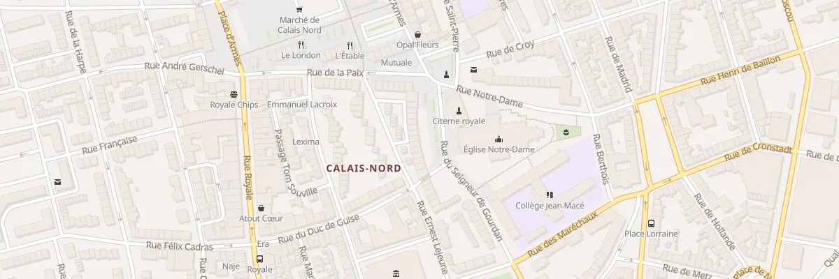 Plan du 12 Rue Fernand Lenel à Calais