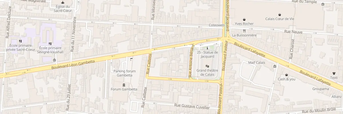 Plan du 11 Bd Gambetta à Calais