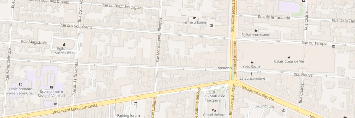 Plan du 30 Rue du Vauxhall à Calais