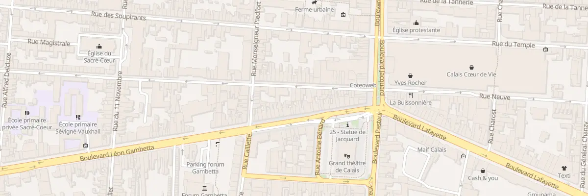 Plan du 25 Rue du Vauxhall à Calais