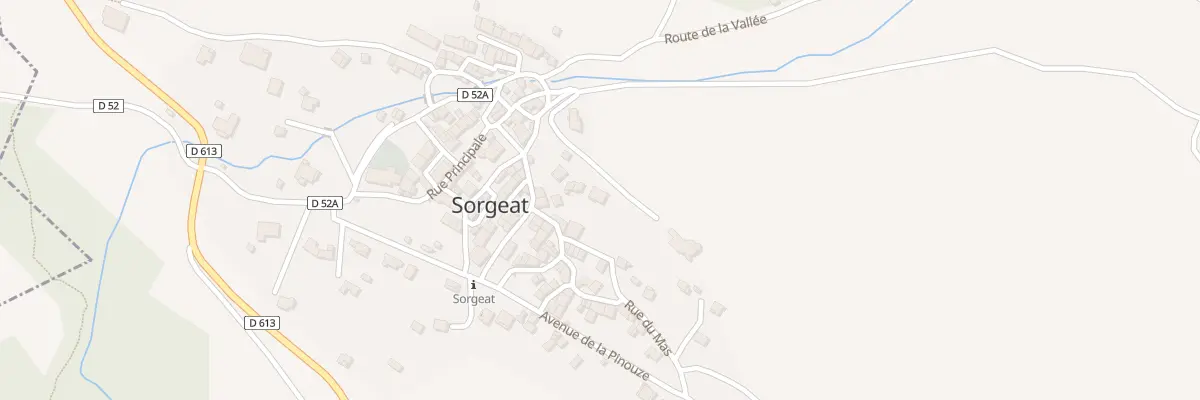 Plan de la Rue du Soula à Sorgeat